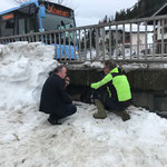 Besprechung bezüglich weiterer Vorgangsweise der Instandsetzung mit Wassermeister und Installateur