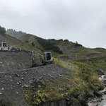 Aufschüttarbeiten Wanderweg Richtung Hexenboden Talstation 