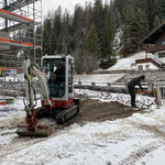 Gemeindezentrum Lech, Baustelle fertig winterfest machen