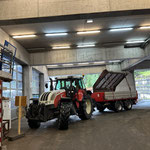 Durchwurfsieb verladen für Transport