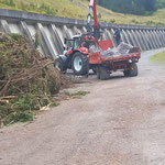 Steintransport für Brückensanierung Johannesbach