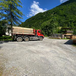 Unimog 530, Schnittholz abholen in Dalaas