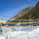 Netz aufstellen Tunnelübergang