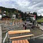 Spielplatz sport.park: Eingangs- und Malbereich vorbereiten für Asphaltierungsarbeiten