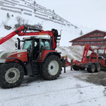 Snow Rabbit für Wegepräparierung nach Zürs transportieren