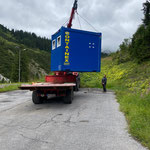 WC-Container vorbereiten für Musikfest