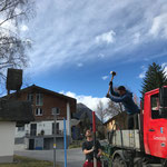 Schneestangen setzen Omesberg