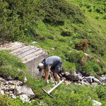 Wasserfassungen und WC's vorbereiten Formarin/Spullersee