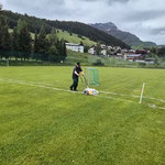 Fußballplatz linieren