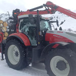 Steyr 6240 CVT, Rundholztransport zur Sägerei nach Dalaas