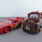 Lightning McQueen en Mater with NO tires