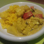 Blumenkohl-Curry mit Safran-Reis