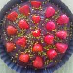 Schoko-Tarte mit Erdbeeren