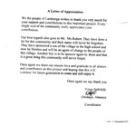 Letter of appreciation for support from Larabanga