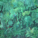 Dschungelregen / Gouache auf Papier 70 x 100 2022