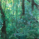 Dschungel / Acryl, Kreide auf Papier / 100 x 149 cm 2022 (verkauft)