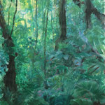 Dschungel / Acryl, Kreide auf Papier / 100 x 149 cm 2022 (verkauft)
