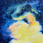 Galaxiewolke gelb / Öl auf Leinwand / 100 x 100cm / 2025 (verkauft)