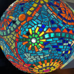 Glasmosaiklampe / Glas, Lampe / 2024 (verkauft)