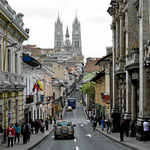 Die Altstadt von Quito.