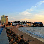 Ein (kleiner) Strandteio von Mazatlan im Abendlicht.