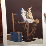 Man in chair, sérigraphie, 50 x70 ed.de 70