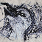 acrylic paint on toilet paper, 2023
