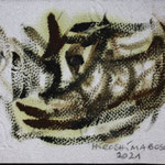 oil paint on toilet paper, 2021