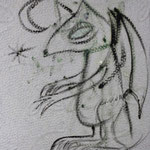 acrylic paint on toilet paper, 2023