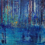KERSTIN SOKOLL, blue 4.0, 2020, I006, 80 x 80 cm, SOLD