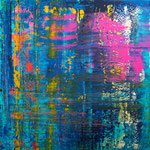 KERSTIN SOKOLL, Purple Rain, 2020, J027, 100 x 100 cm, SOLD