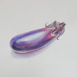 EGGPLANT／watercolorpencils on paper