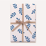 Geschenkpapier – Blaue Blätter