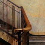 Escalera Alonso Cano 2001 || Óleo sobre tabla, 71X150 cm.