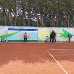 Malaktion mit den SCK Tennis-Kids