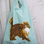 コットンのマルシェバッグです。横幅約50㎝でたっぷり入りますよ～！　￥1,100