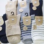 オーガニックコットンの日本製ソックスです。　各￥385