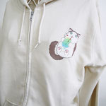 常にウキウキな猫「ウキねこ」のパーカーです。薄手のコットン100%で、お洗濯も楽々です！他の柄もございます☆　￥4,500