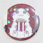 常にウキウキな猫、「ウキねこ」の缶ミラーです。