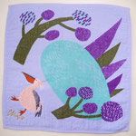 もこもこどうぶつハンカチ　2通りの風合いを楽しめるガーゼ・パイル織りです。　25cm×25cm　税込￥880