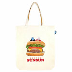 パペットスンスンのトートバッグです。ひょっこりのぞくスンスンがかわいい！　横約30㎝　内ポケット付き　￥2,640