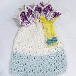 ハンドメイド作家「ami ami 521」さんの巾着です。ラメ糸がキラリ！　横約14㎝　￥2,000