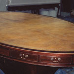 On Site Restoration: Oval 16 ft. leather conference table