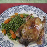 Pigeonneau aux petits pois