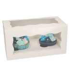 scatola con finestra e interno rialzato per 2 muffin 