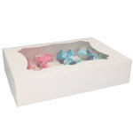 scatola con finestra e interno rialzato per 12 muffin 