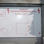 Photovoltaik Hinweisschild aus 2-schicht Laminat