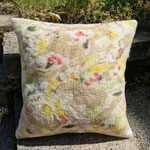 Coussin avec rabat 40/40cm. Pièce unique