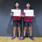 男子ダブルス第三位　山口 翔太・矢田 幹太郎（九州大学）