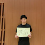 男子シングルス優勝　山田選手（新潟大学）